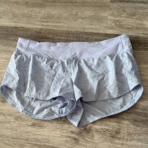 lululemon athletica light lavender layered running shorts